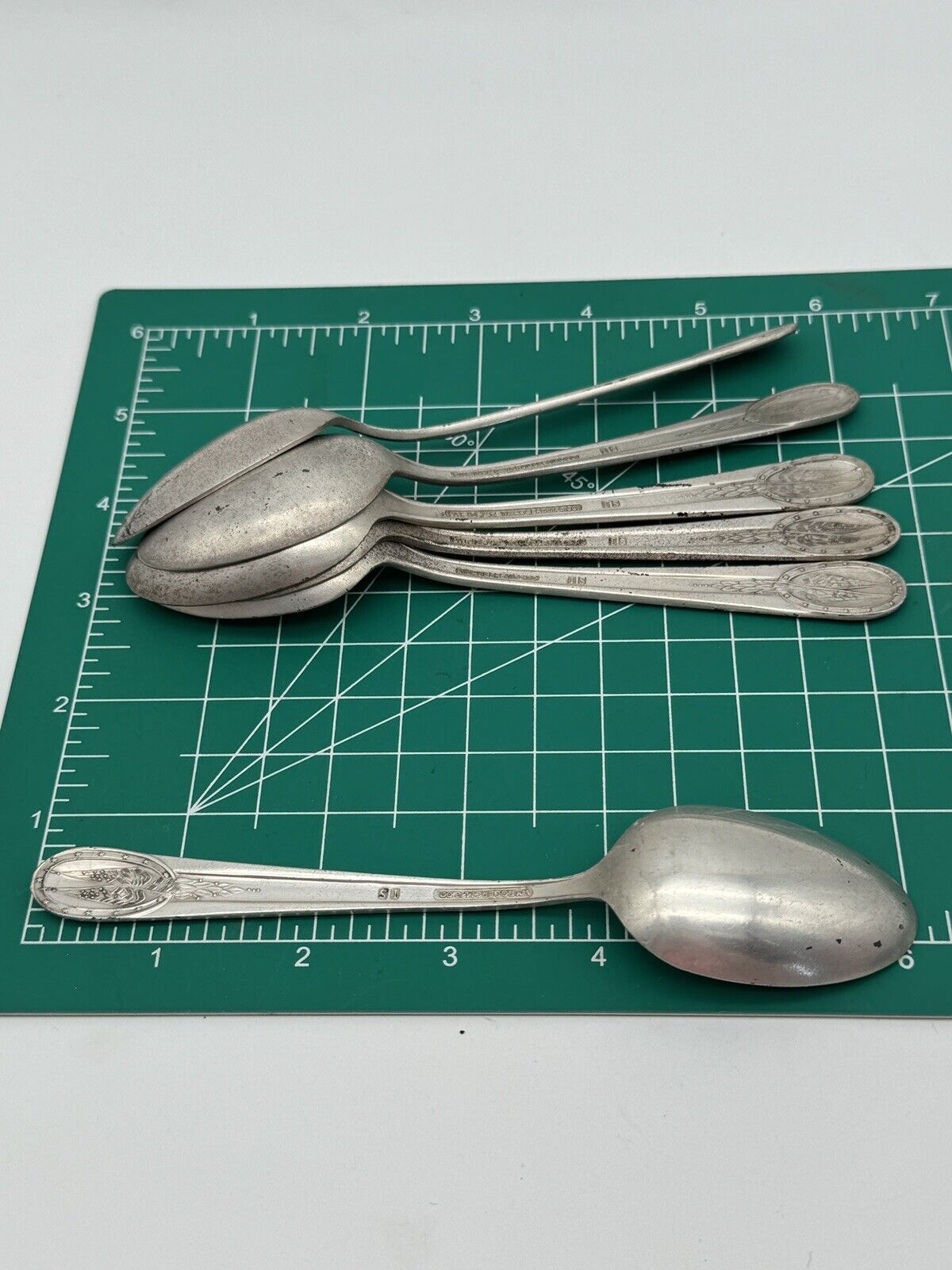 6 Vintage President Spoons 19th To 25th President Wm. ROGERS MFG Co. IS