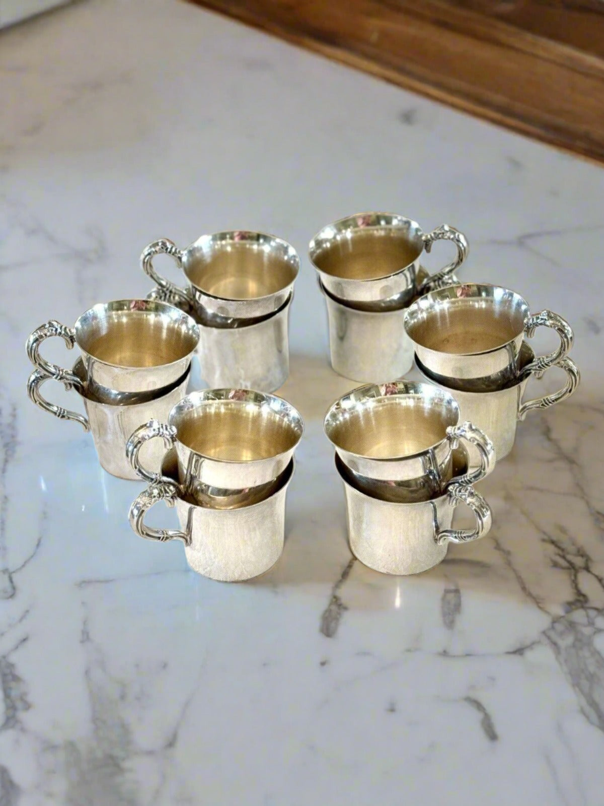 12 Vintage Wallace Silverplate Punch Bowl Cups ESTATE FIND