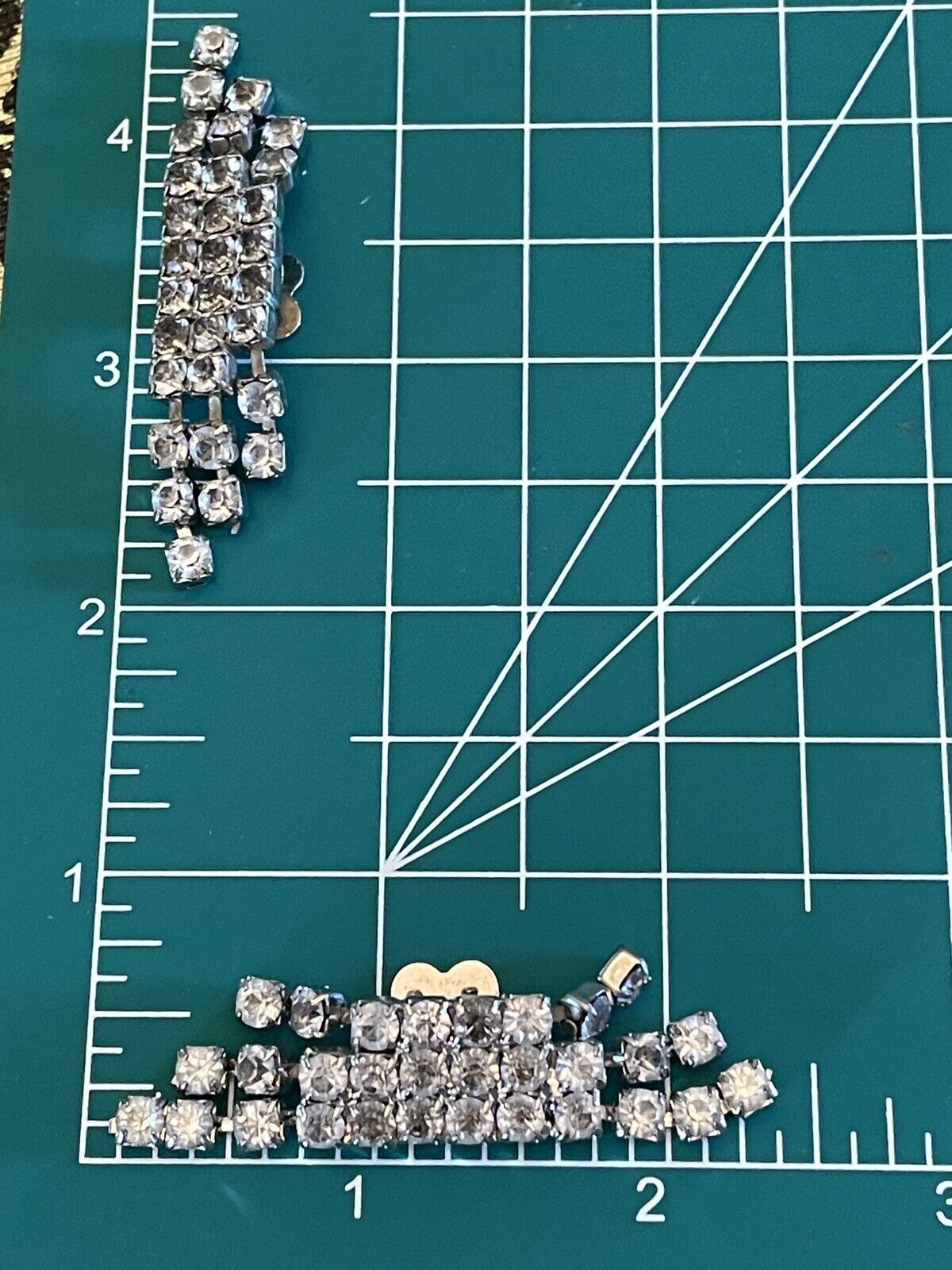 Vintage Clear Rhinestone Shoe Clips