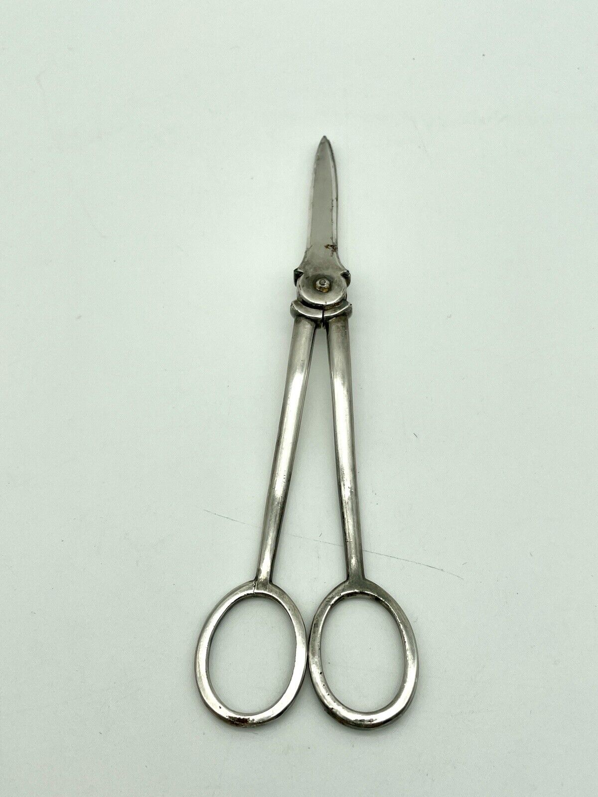 Antique Pair Grape Scissors Silverplate Cast Art Deco Style