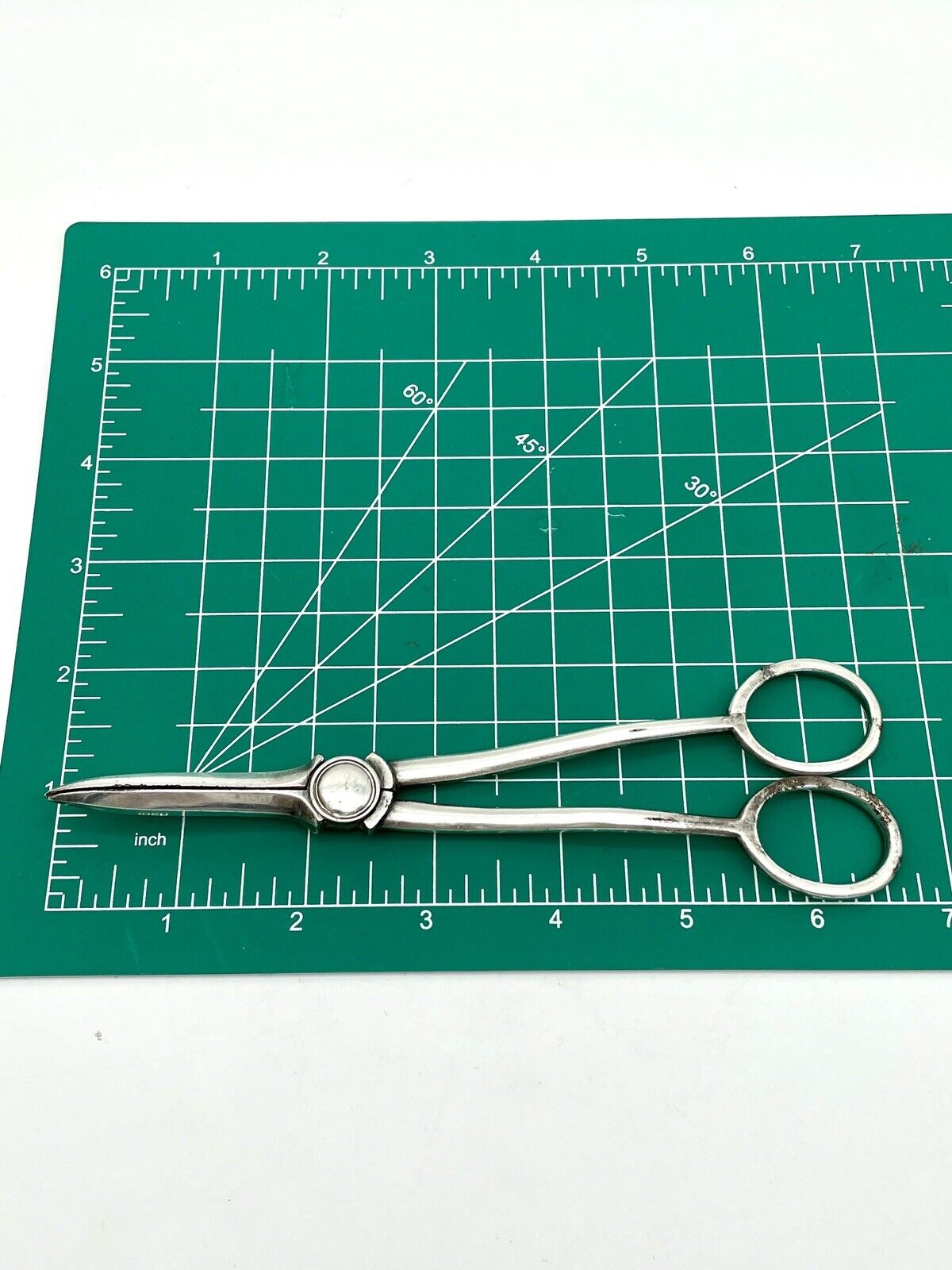 Antique Pair Grape Scissors Silverplate Cast Art Deco Style