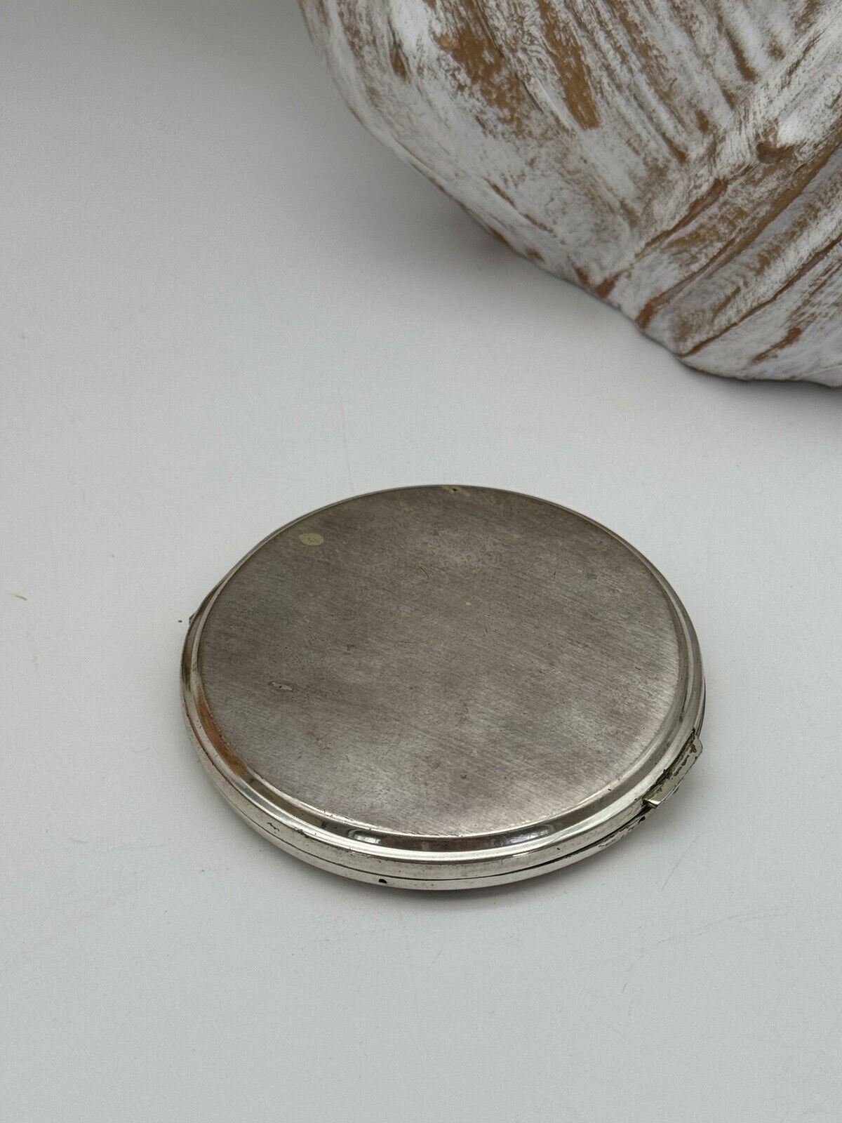 Vintage Sterling Silver 925 Compact by IMP UNUSED CHASED DESIGN No Mono