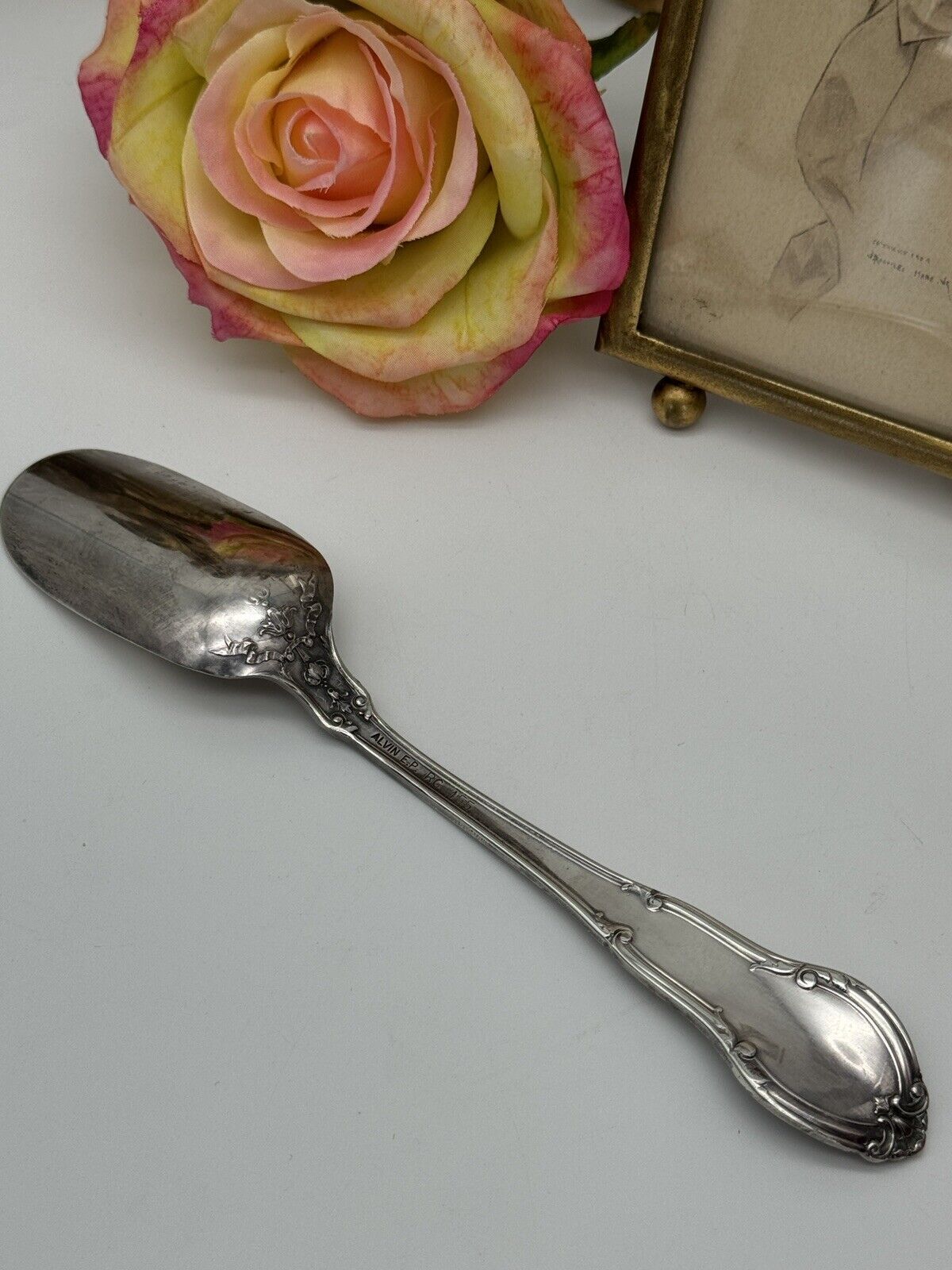 Antique 1906 Silverplate Cheese Scoop Alvin Tuileries