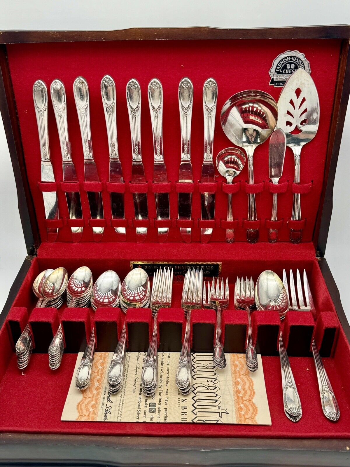 55 Piece Garland Rapture 1937 Silverware Set For 8 With Storage Box