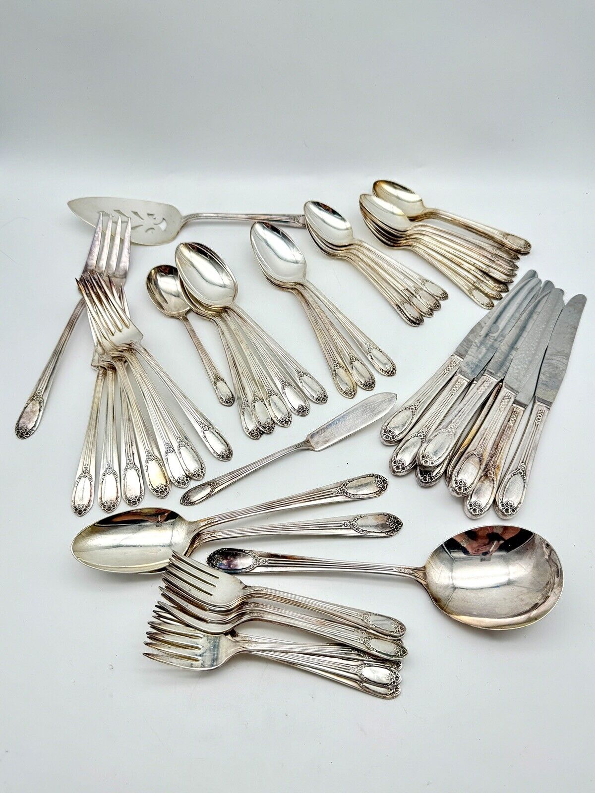 55 Piece Garland Rapture 1937 Silverware Set For 8 With Storage Box