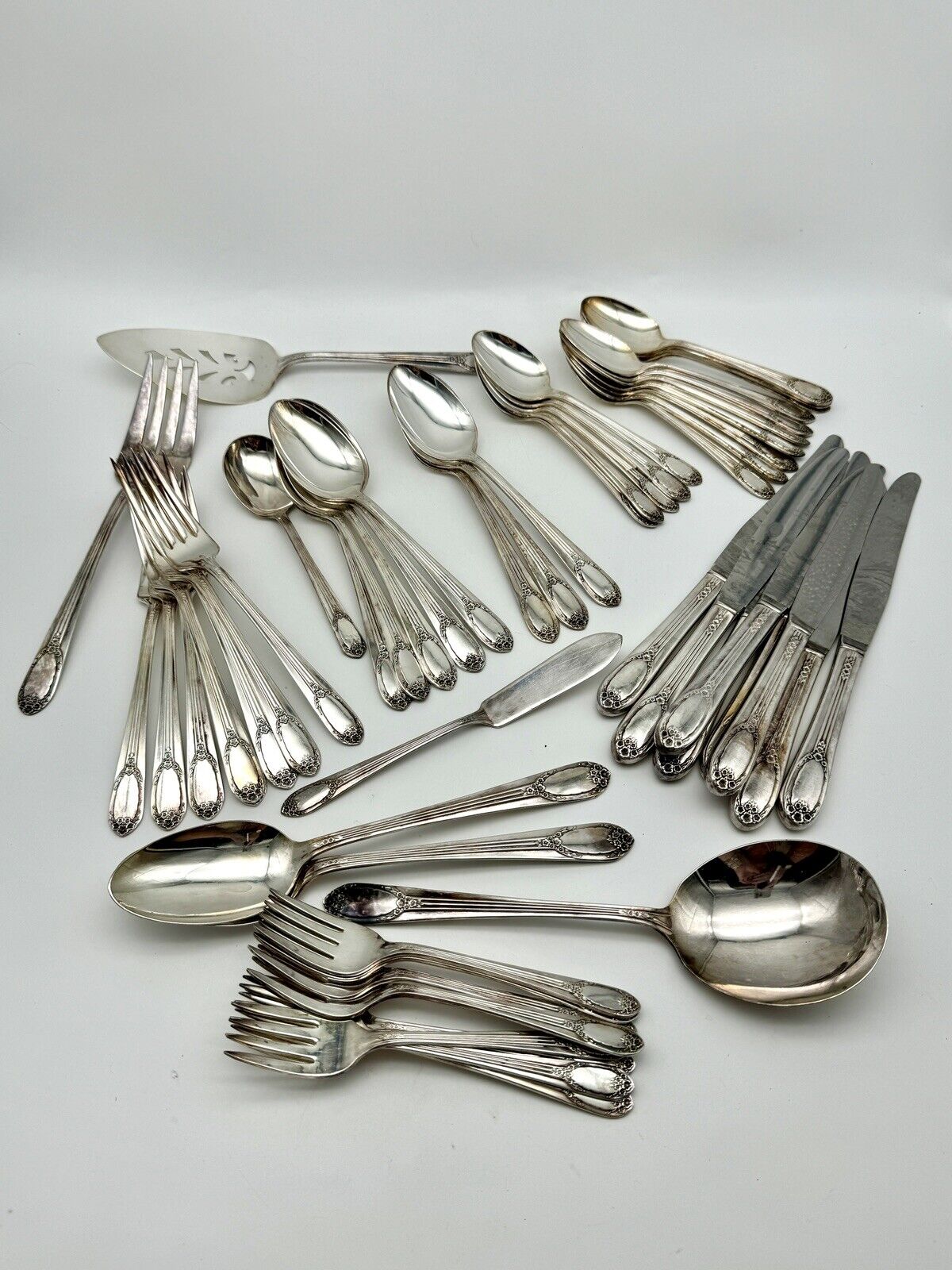 55 Piece Garland Rapture 1937 Silverware Set For 8 With Storage Box