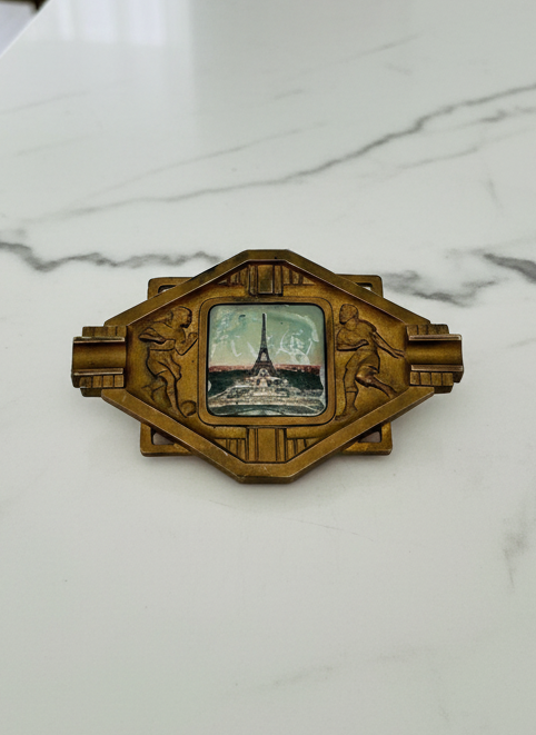 ART DECO Paris Sports Memorabilia Soccer “Football”  “Ashtray” With Eiffel Tower