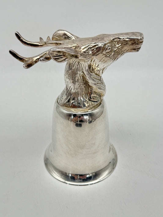 Vintage Stirrup Cup Silver Plate STAG Equestrian ESTATE FIND Ca.5.5”h