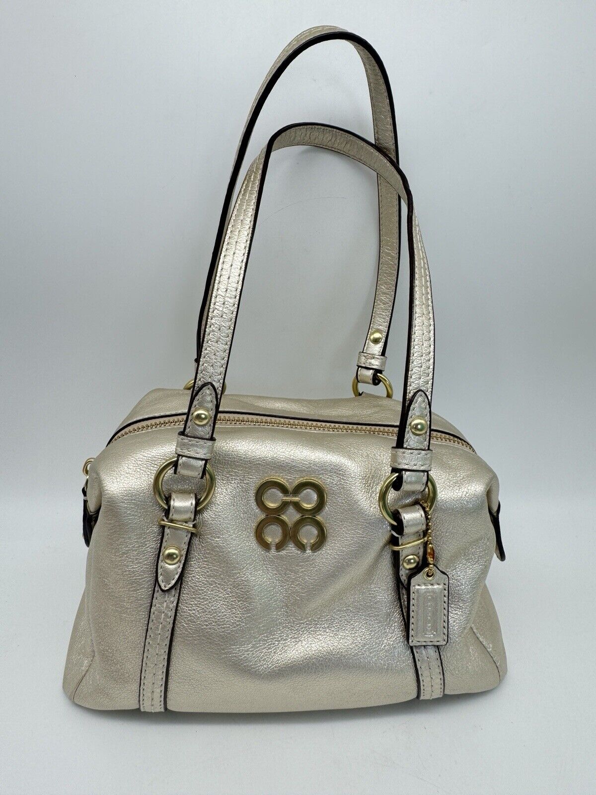 Coach Julia Mini Duffle Gold Leather A1120-45524 Excellent Preowned Condition