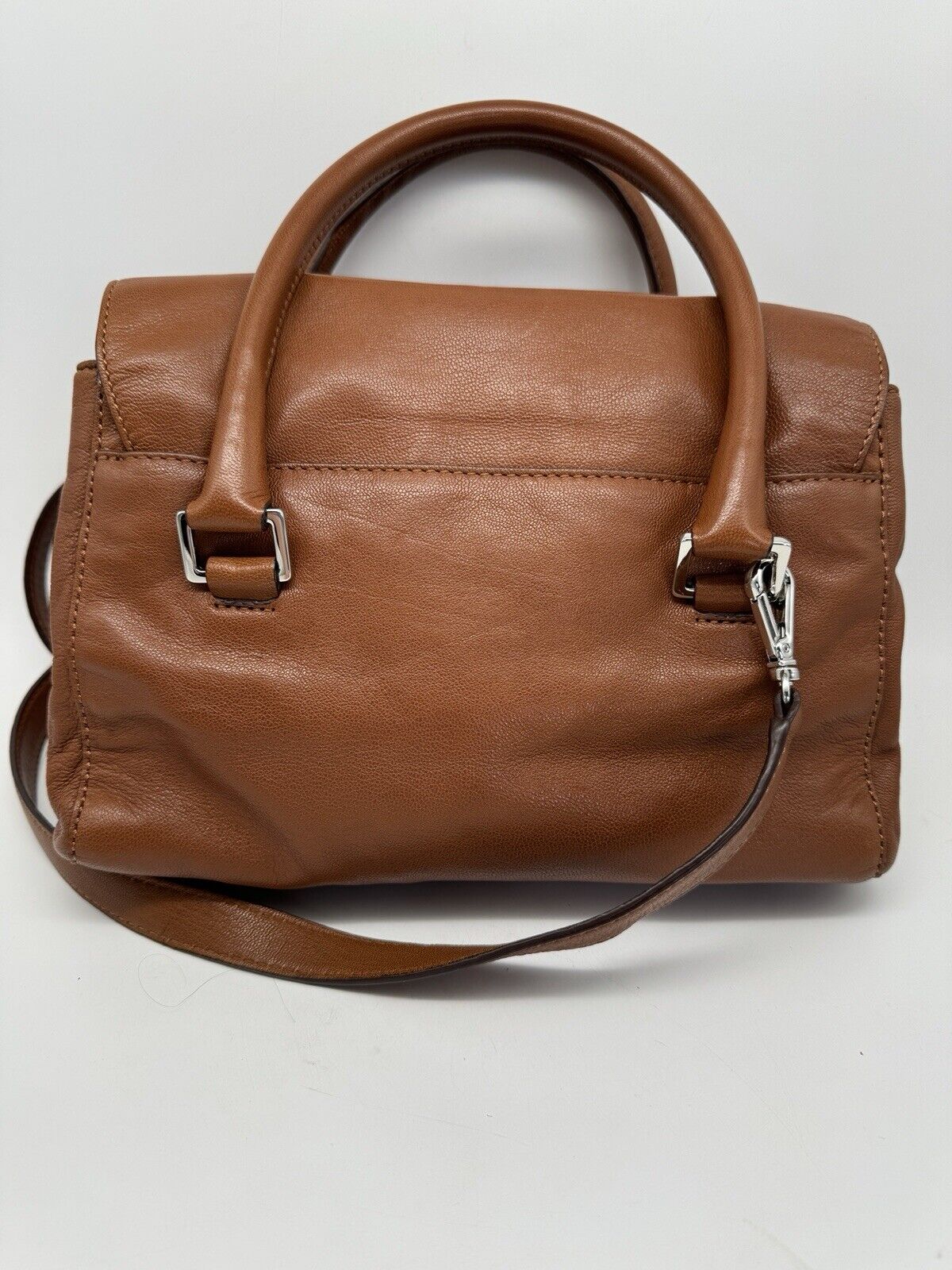 Authentic Michael Kors Brown Classic Leather Hand Bag PRE-Owned