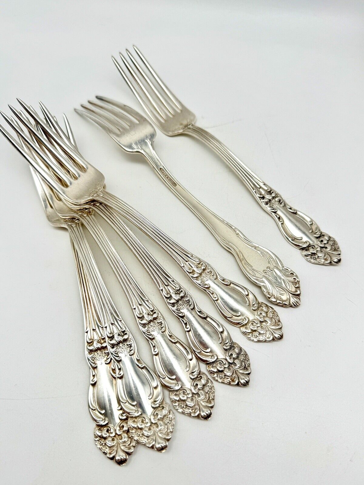 1901 TIGER LILY REED & BARTON Silverware Set ART NOUVEAU 29 PCs Silverplate in Wood Anti Tarnish Case