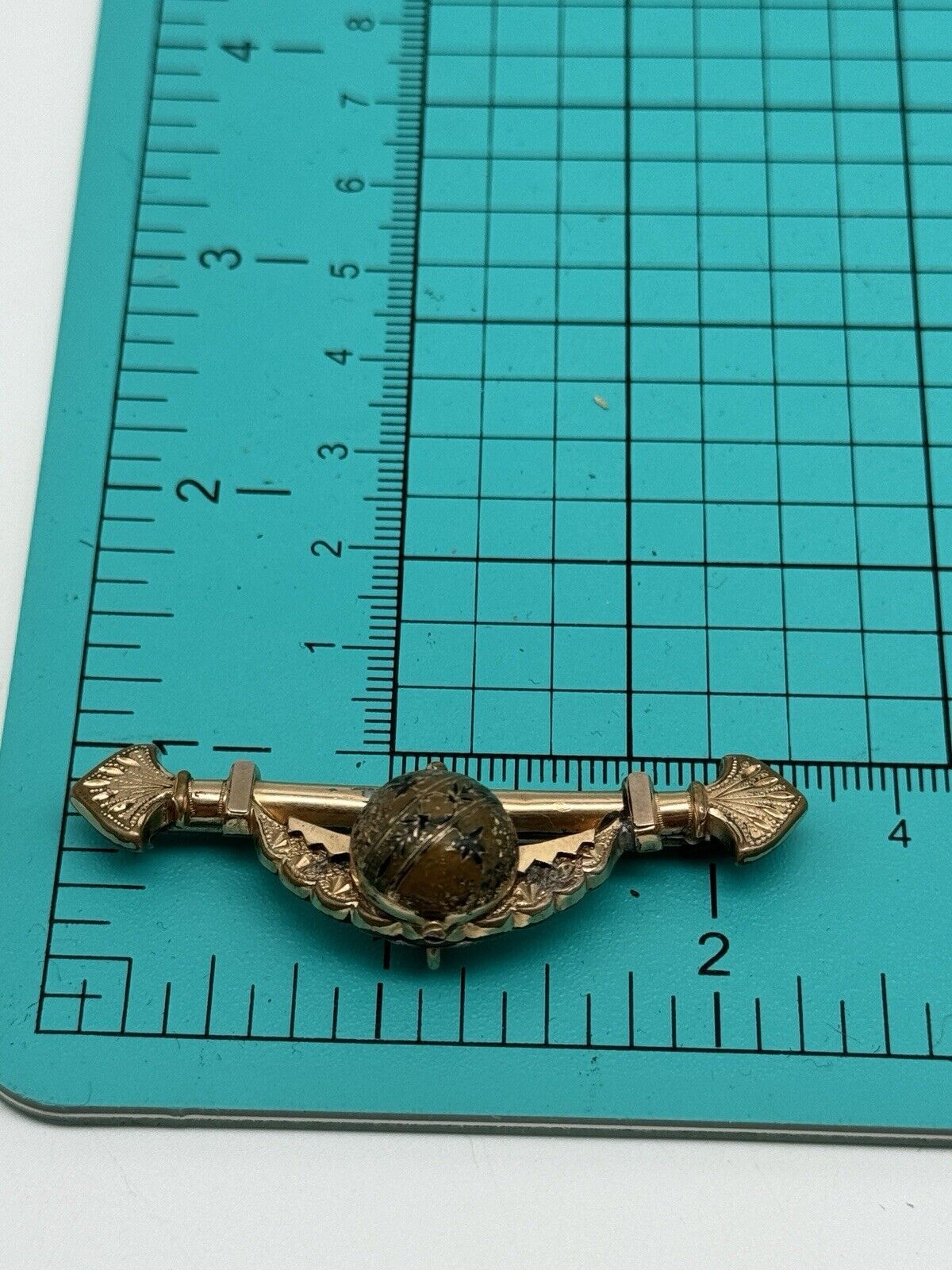 Antique VICTORIAN Gold Filled Bar Pin for Chatelaine Or Watch Fob