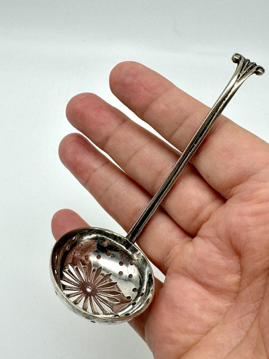 Vintage Silverplate Small Suger Sifter  Ladle Scandinavian Style Ca 4”