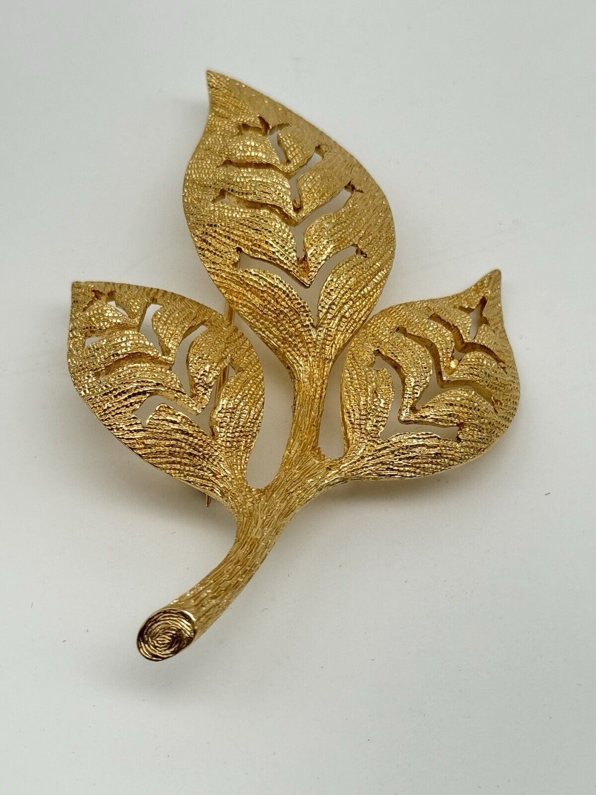 Vintage DIOR Brooch SIGNED” Chr. Dior ©️”Leaf Branch Goldtone ESTATE FIND