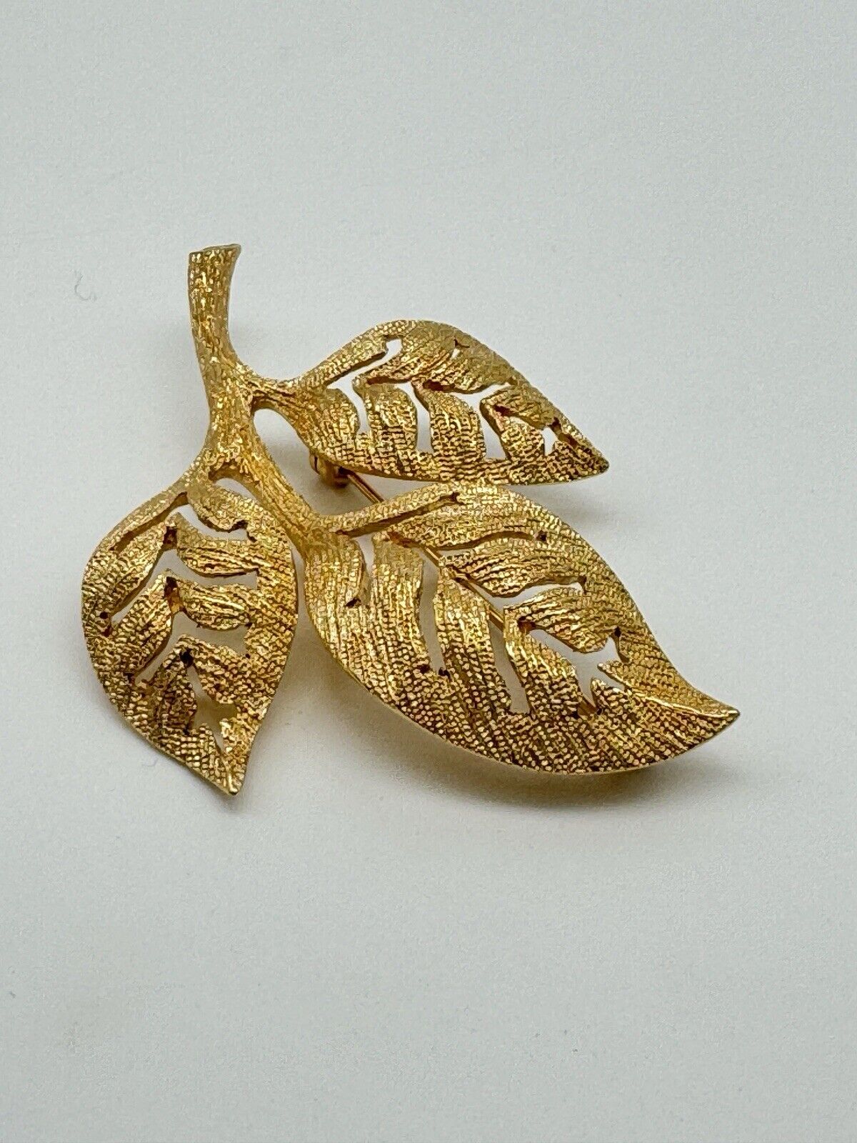 Vintage DIOR Brooch SIGNED” Chr. Dior ©️”Leaf Branch Goldtone ESTATE FIND