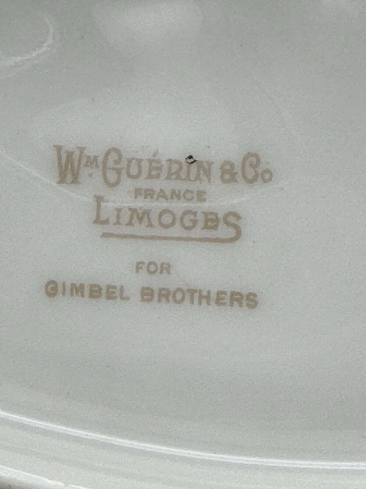 Limoges WM GUERIN Gravy Boat Attached With Lid