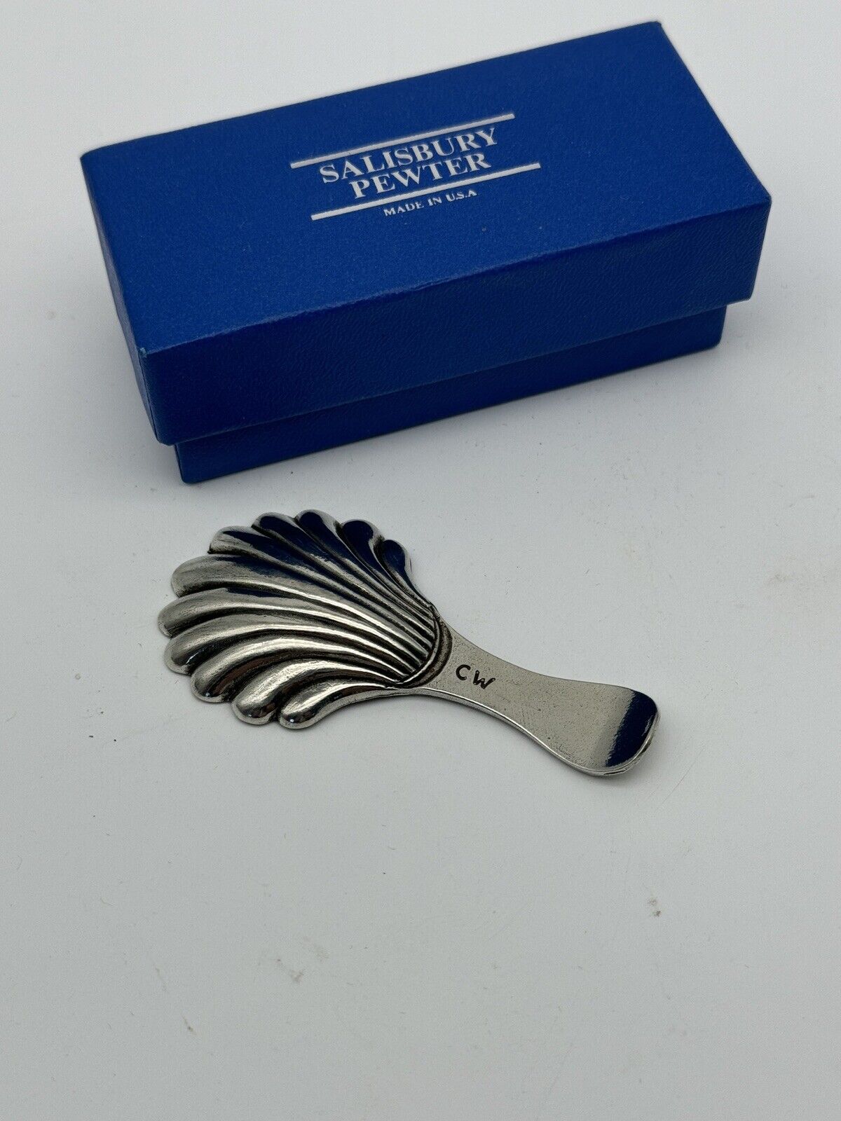 Vintage TEA Caddy Spoon Pewter By SALISBURY PEWTER Estate Find