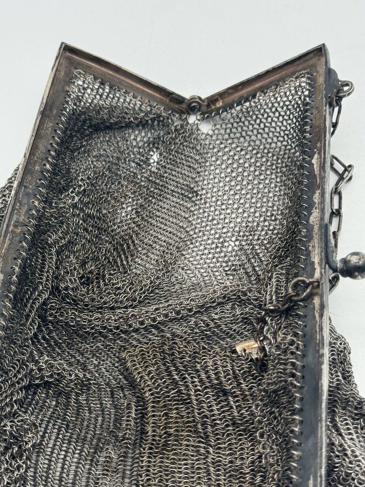 Antique GERMAN Chain Mail Purse With Coin Purse Inside AS IS‼️