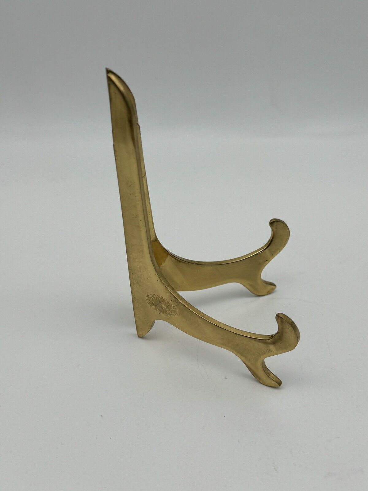 1 X Vintage Brass Easel Stand Table Top Circa 4.75”