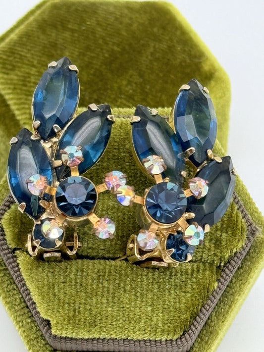 Vintage JULIANA  Earrings Blue ESTATE FIND