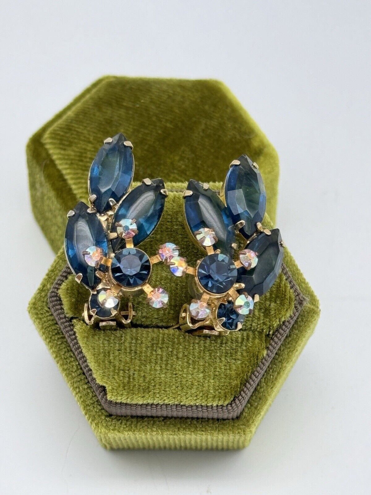 Vintage JULIANA  Earrings Blue ESTATE FIND