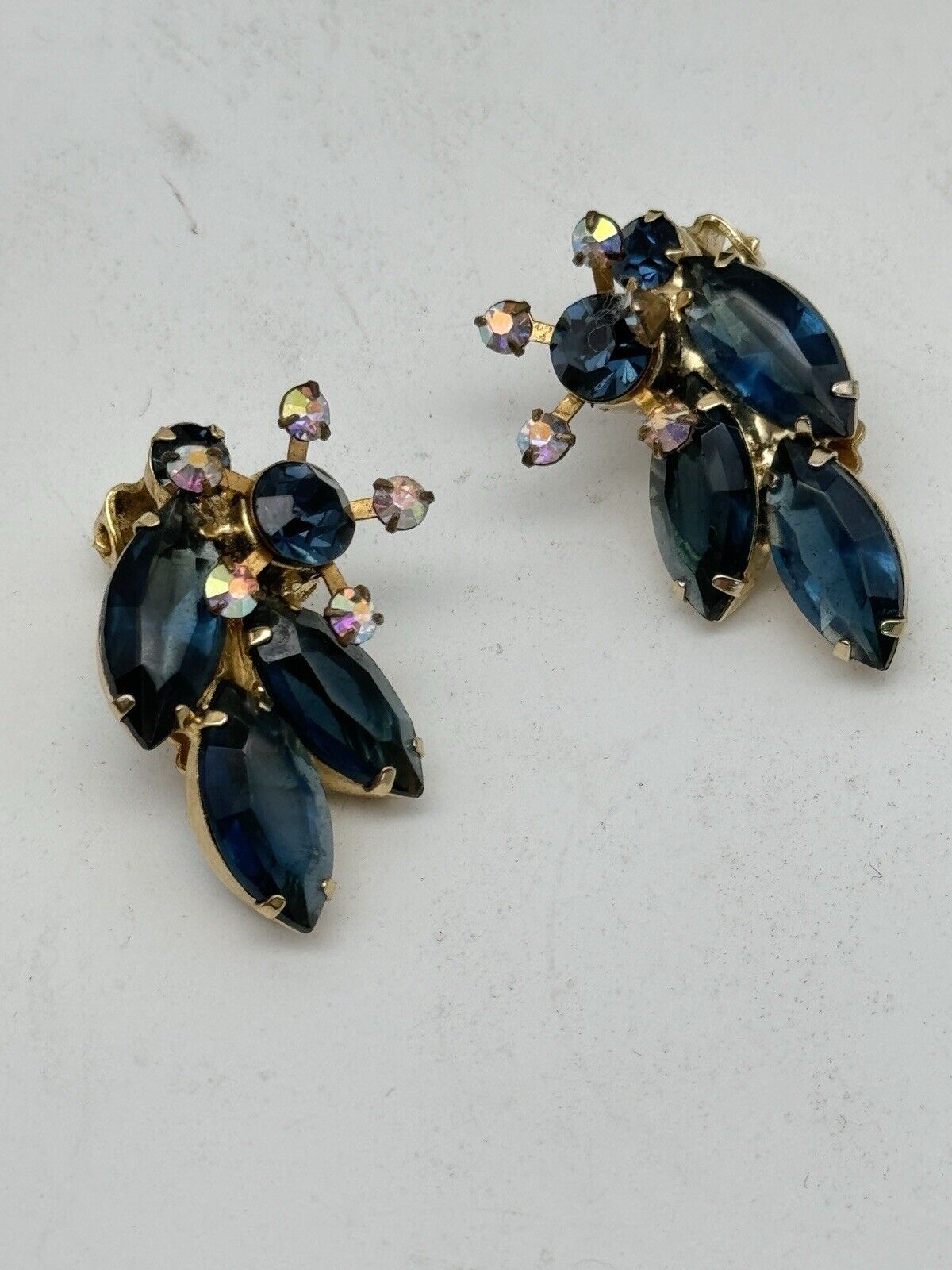 Vintage JULIANA  Earrings Blue ESTATE FIND