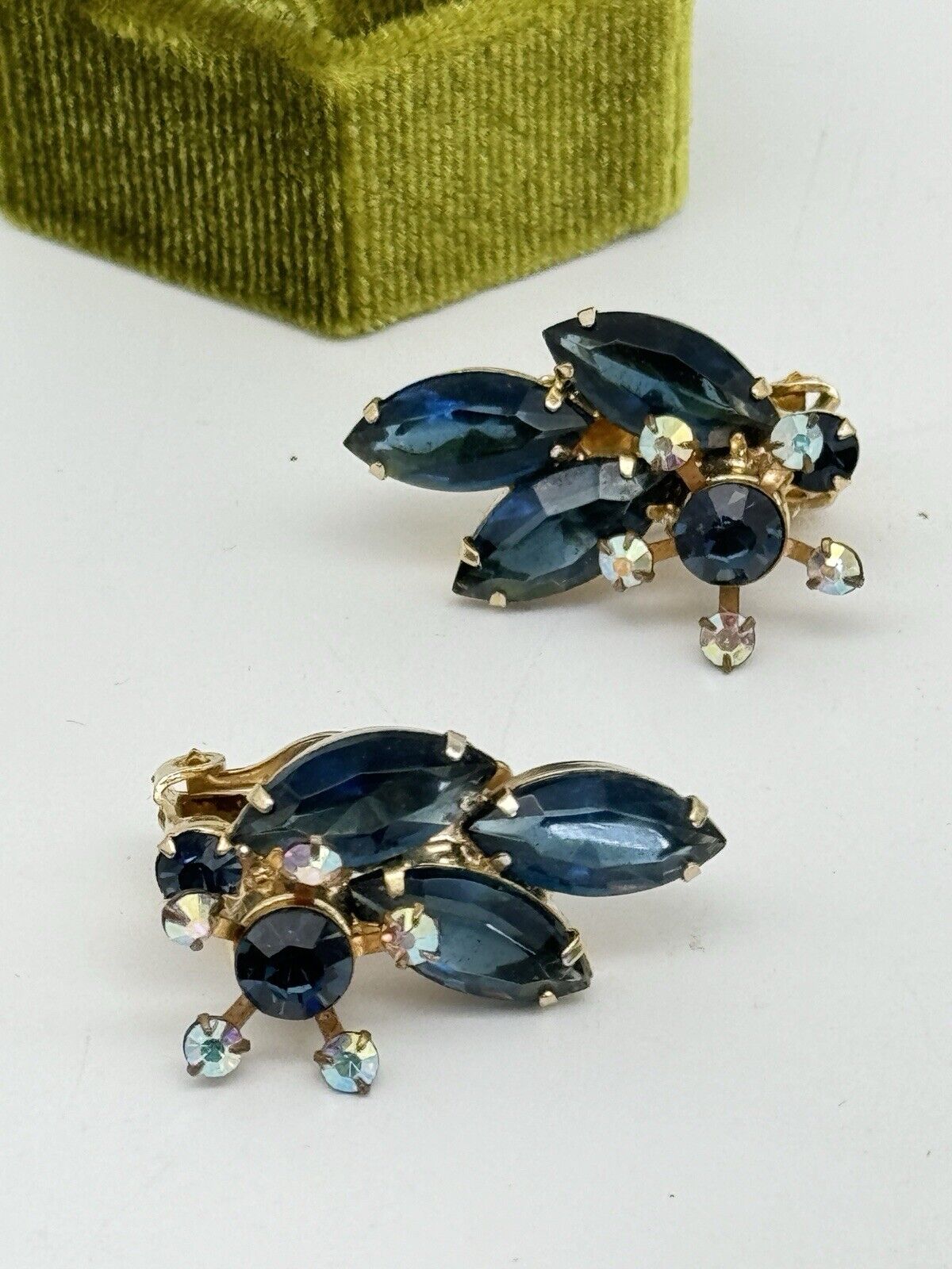 Vintage JULIANA  Earrings Blue ESTATE FIND