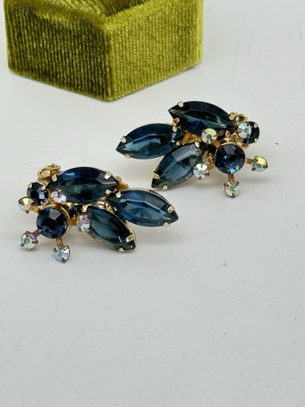 Vintage JULIANA  Earrings Blue ESTATE FIND