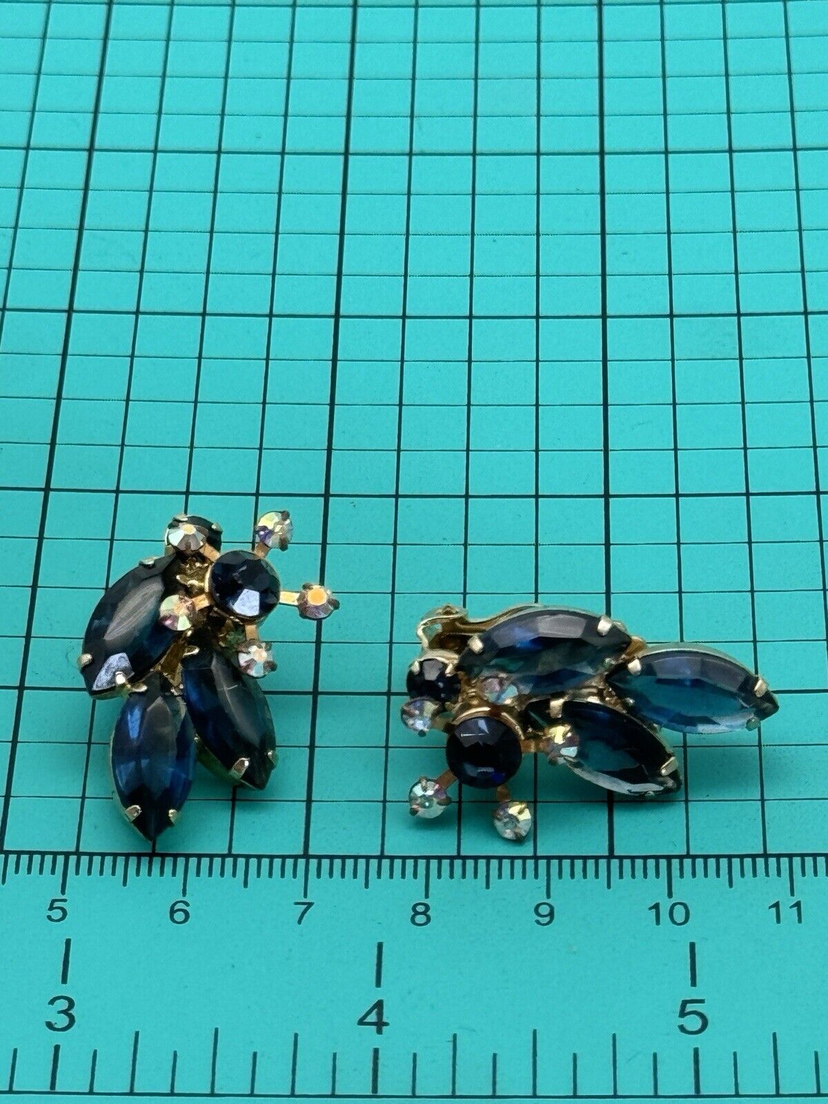 Vintage JULIANA  Earrings Blue ESTATE FIND