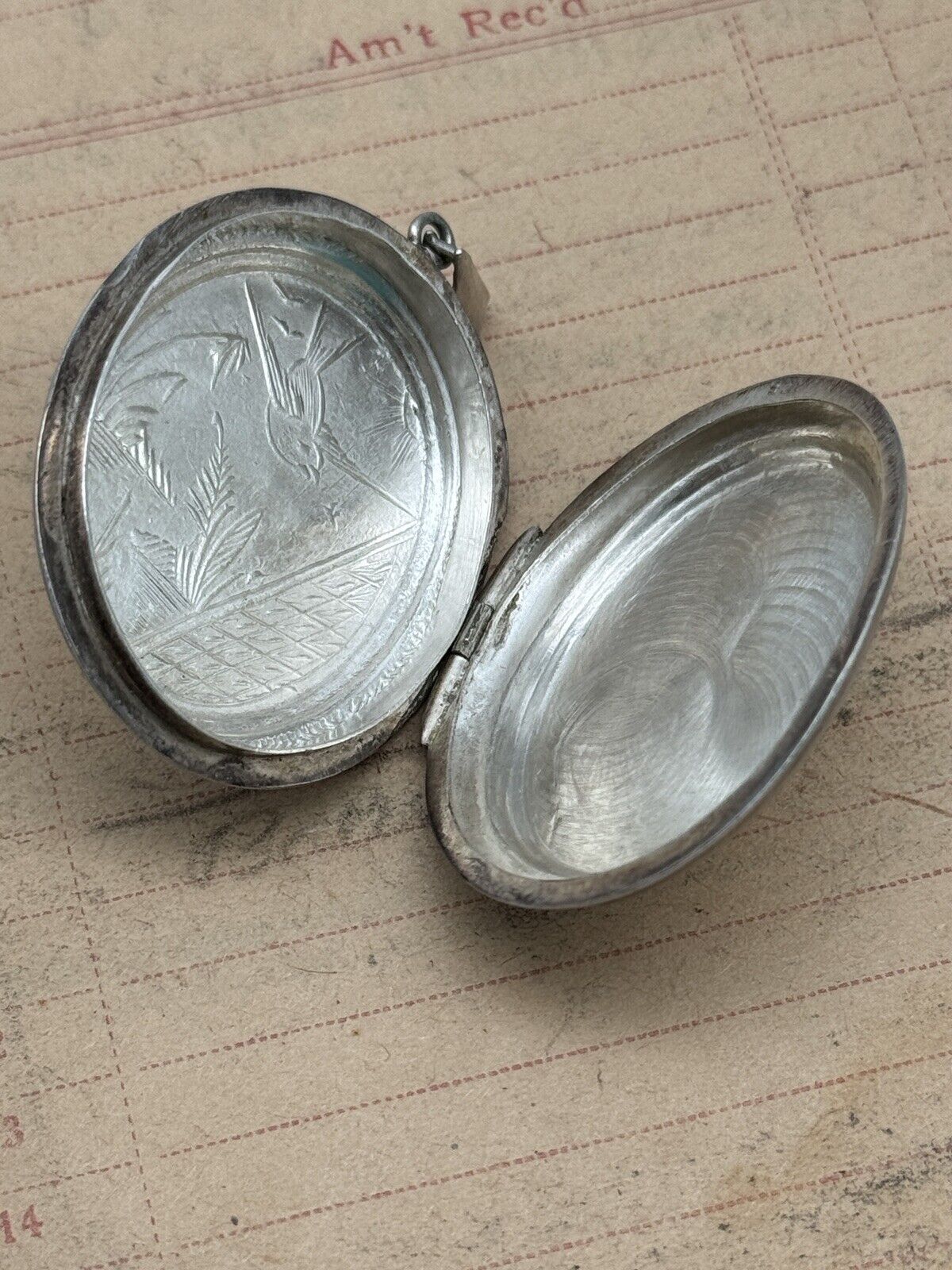 Antique IRISH Sterling Silver Locket Aesthetic Movement Design