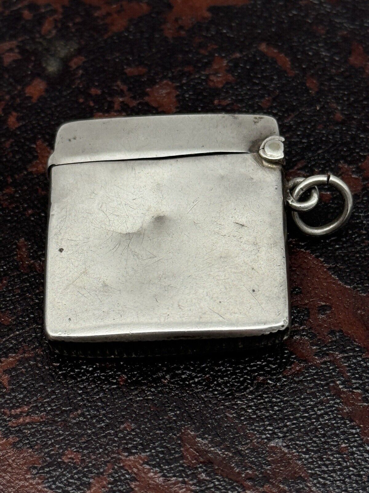 Antique STERLING Birmingham Vesta Case Match Case Chatelaine Pendant