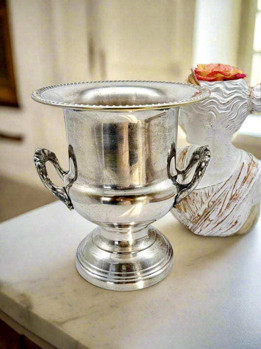 VINTAGE Silverplate Champagne Ice Bucket Urn Trophy STYLE 10"