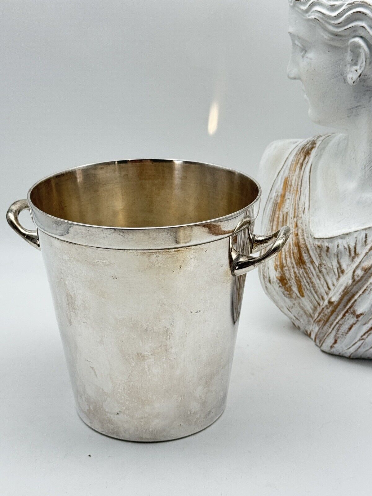 Vintage Silverplate  Ice Bucket  Pottery Barn Circa 5.5” X 5”