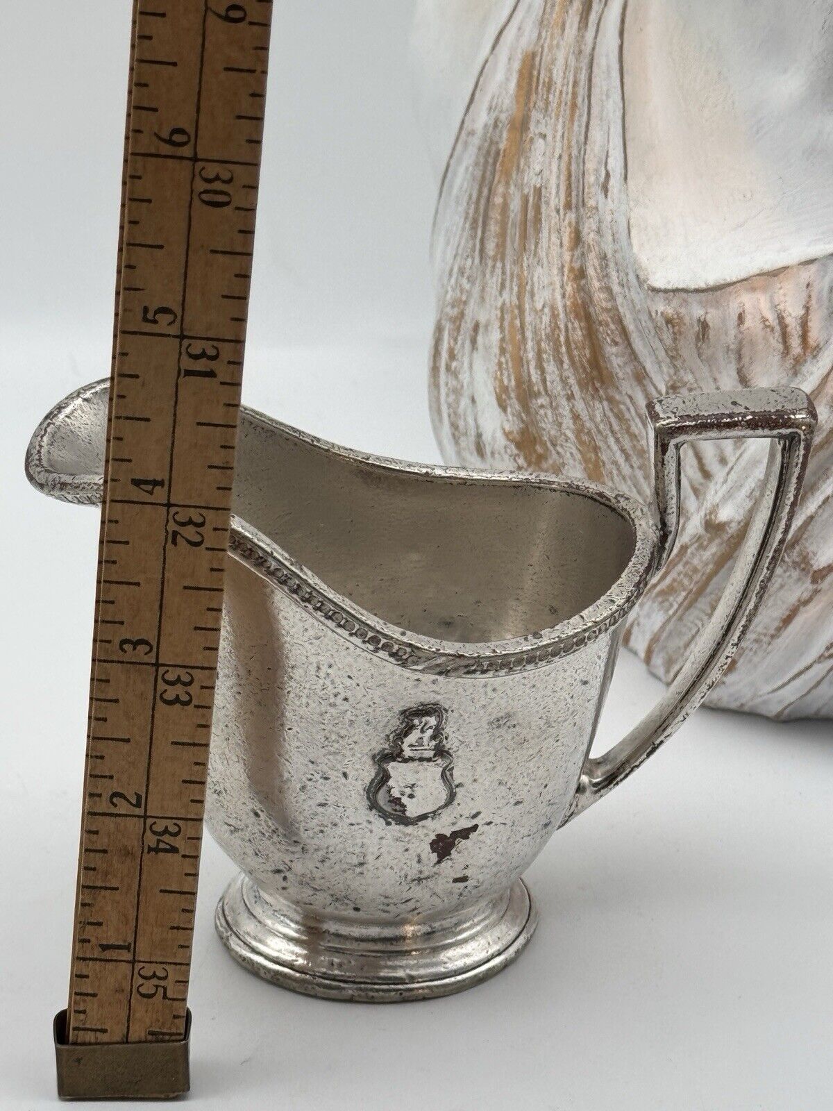 Antique Silver Soldered Hotel Ware Creamer HOTEL WASHINGTONTON Reed & Barton