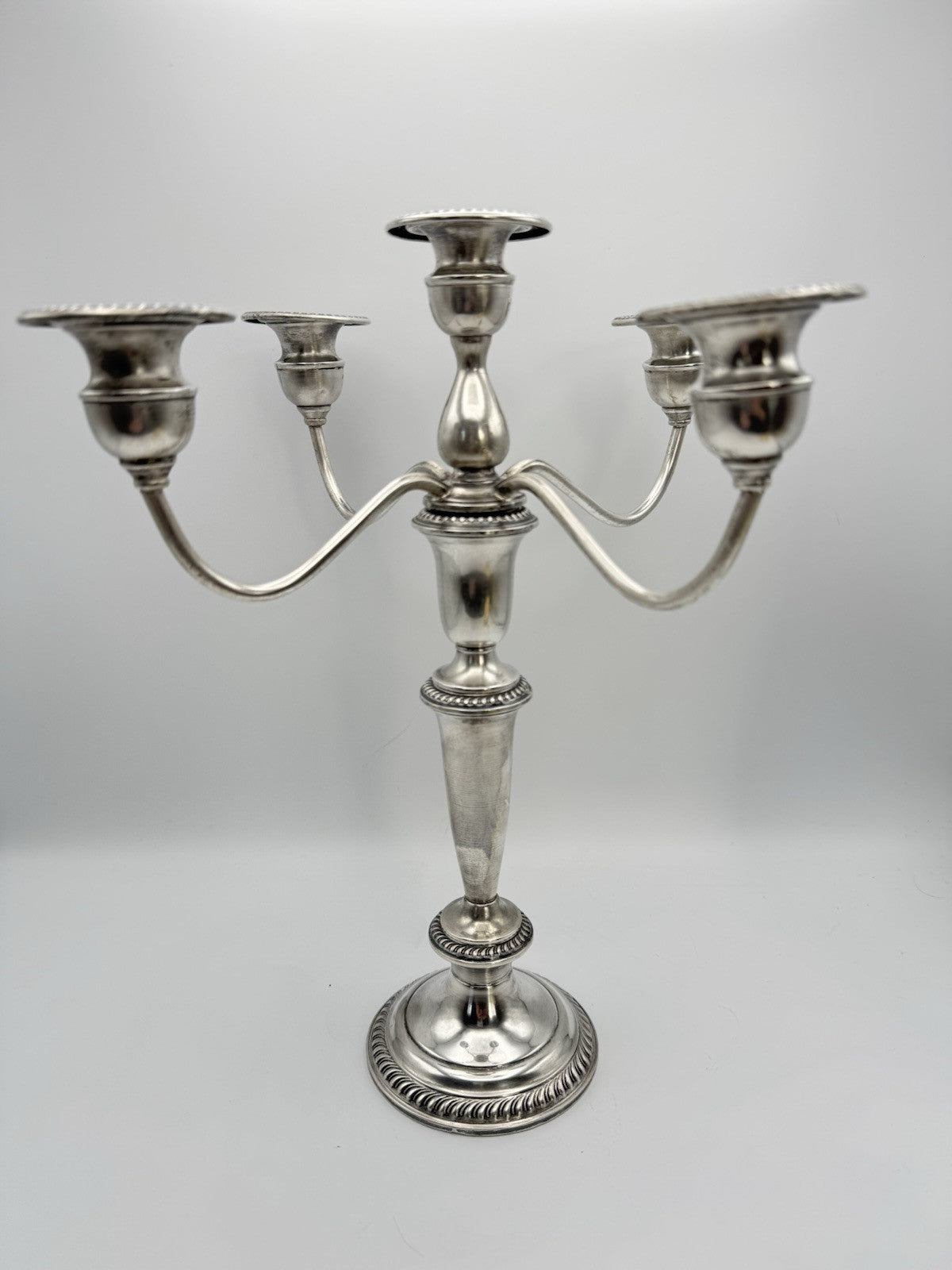 Weighted STERLING 5 Flame Candelabra EMPIRE 6 Combinations ESTATE FIND 13 X 11”