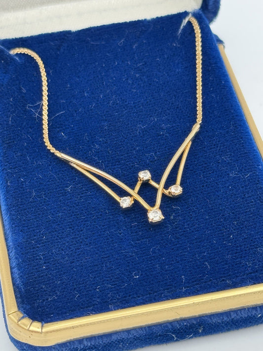 Vintage Goldtone Necklace SIGNED Citation 15.5” ESTATE FIND