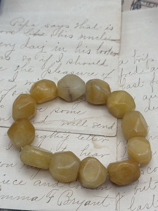 Tumbled Stone Stretch Bracelet ESTATE FIND