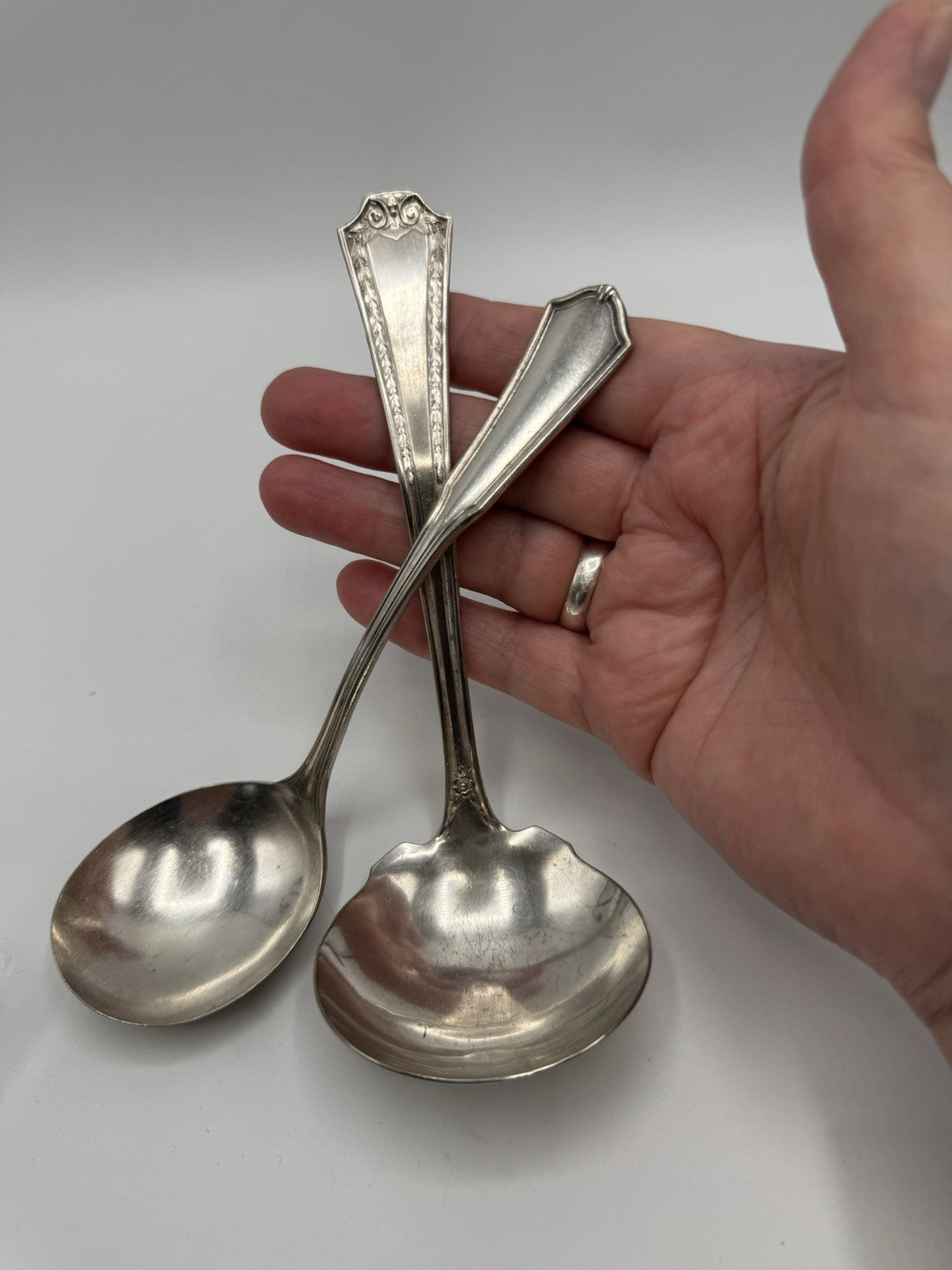 2 Vintage Silverplate Ladle ESTATE FIND