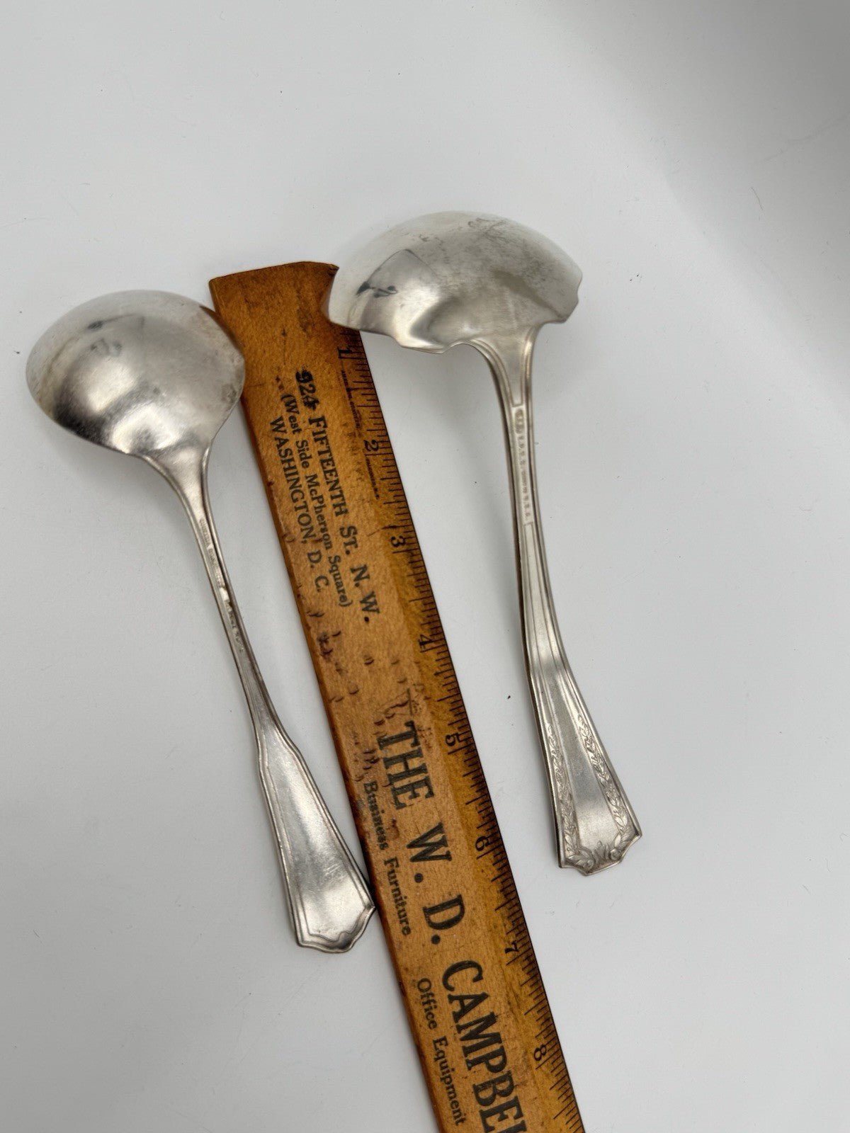 2 Vintage Silverplate Ladle ESTATE FIND