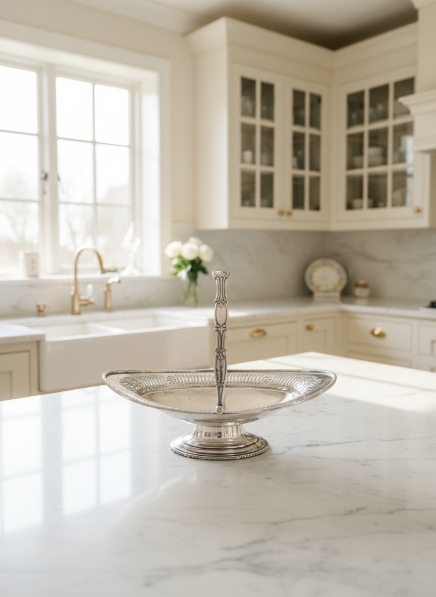 English SHEFFIELD Silverplate Fruit Basket EMBASSY Gladwin Ltd