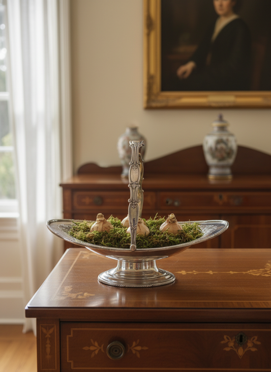 English SHEFFIELD Silverplate Fruit Basket EMBASSY Gladwin Ltd