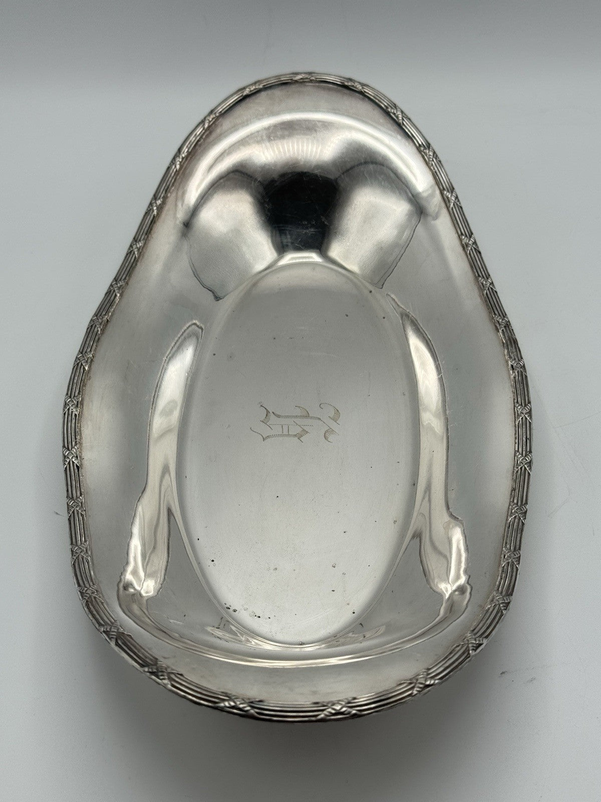 Vintage Silverplate Bread Basket Monogram H American Sheffield