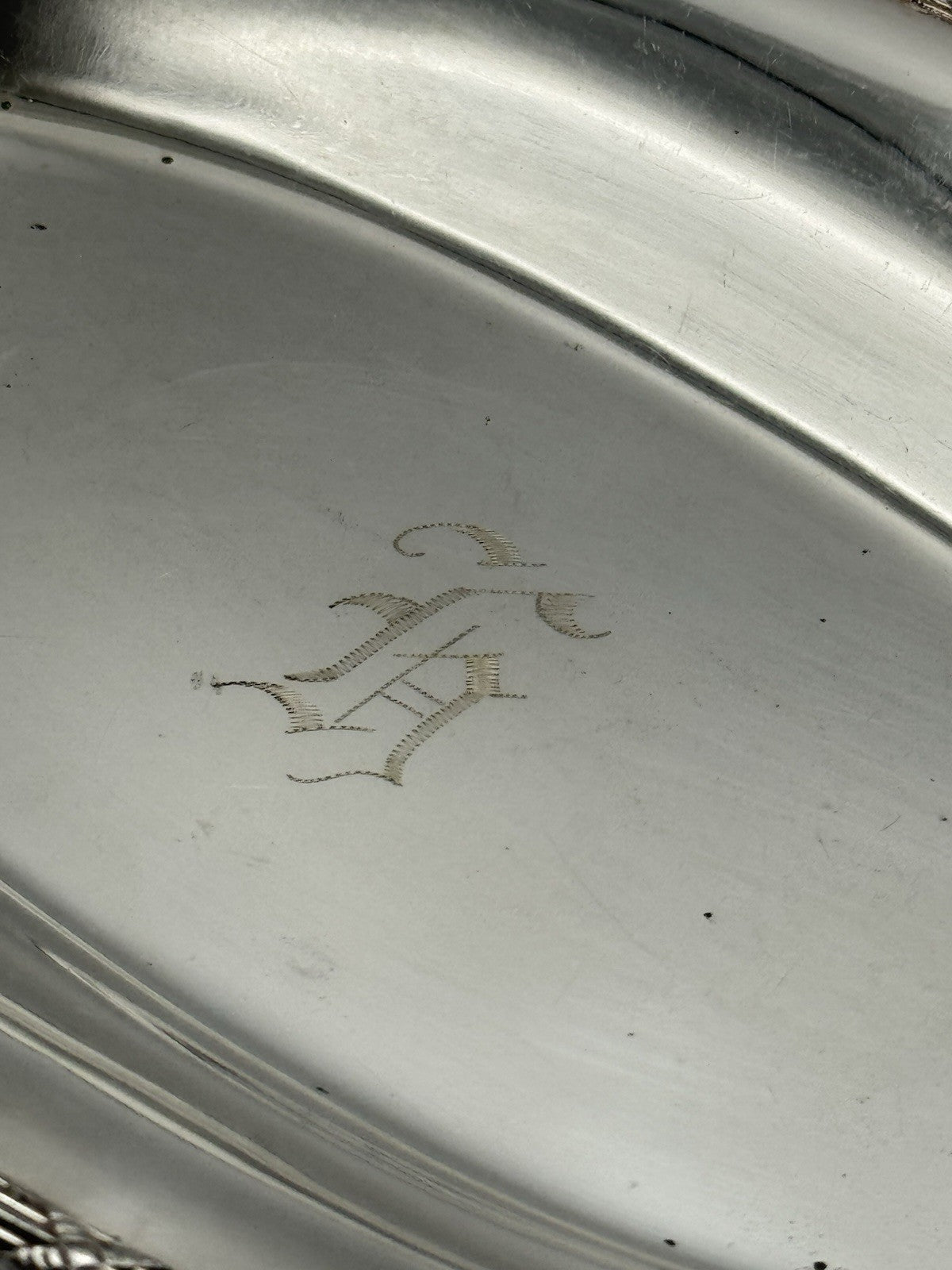 Vintage Silverplate Bread Basket Monogram H American Sheffield