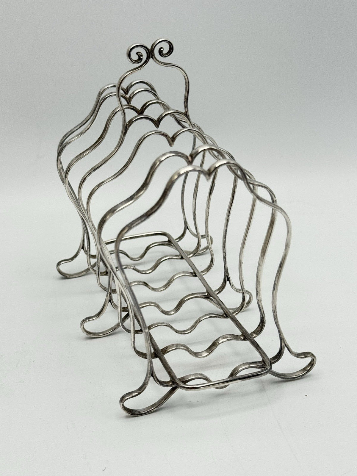 Antique Style Toast Rack 6 Slices GORHAM STERLING SILVER LION ANCHOR G HALLMARK