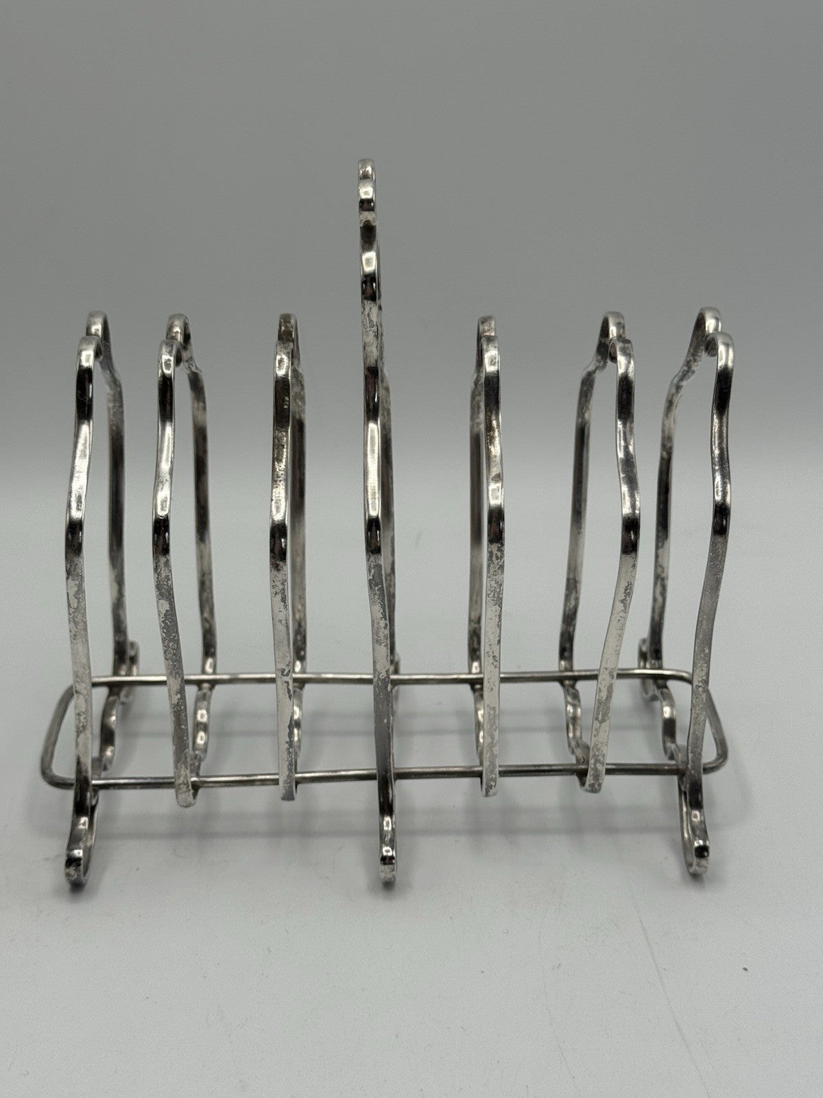 Antique Style Toast Rack 6 Slices GORHAM STERLING SILVER LION ANCHOR G HALLMARK