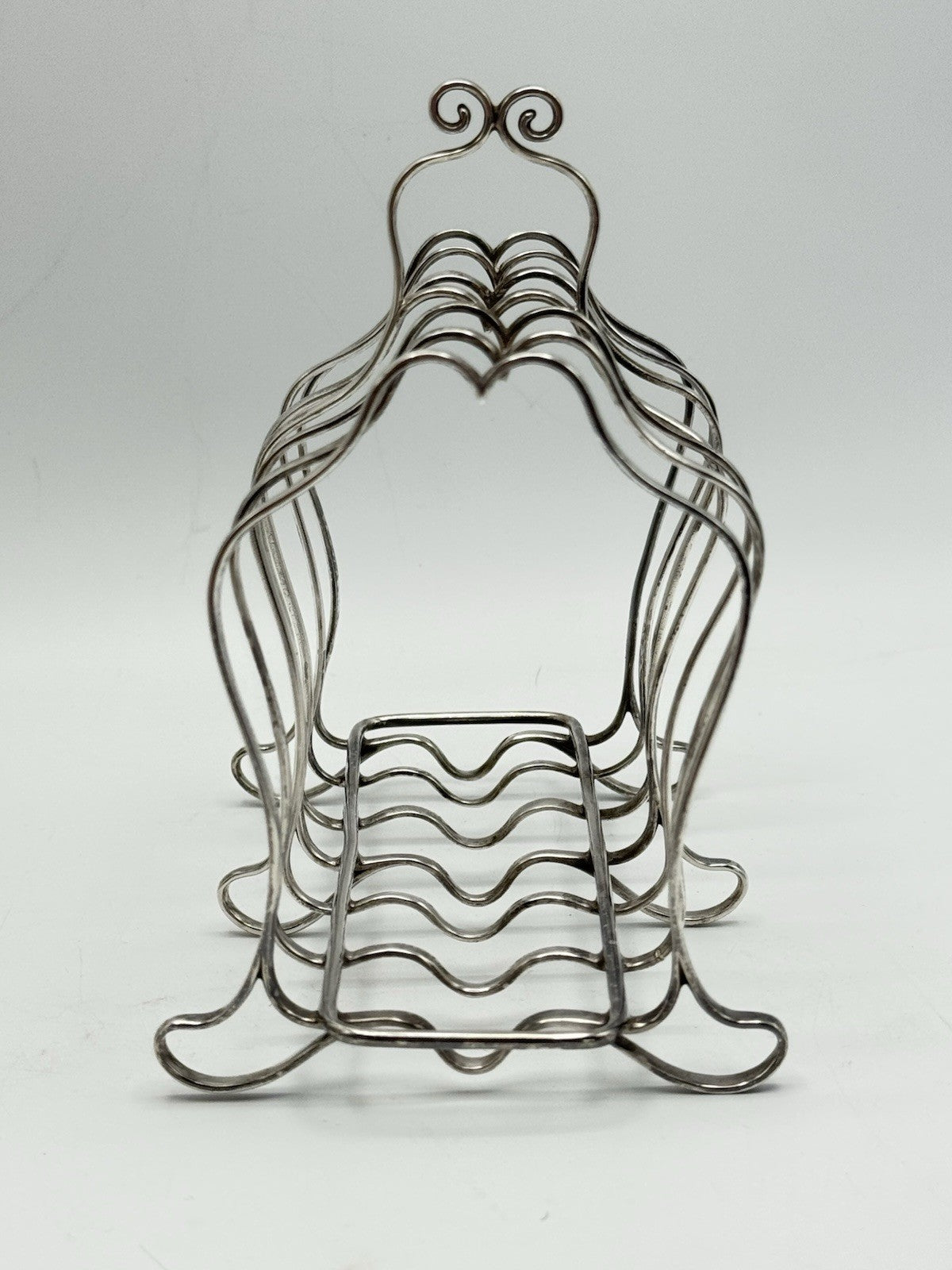 Antique Style Toast Rack 6 Slices GORHAM STERLING SILVER LION ANCHOR G HALLMARK