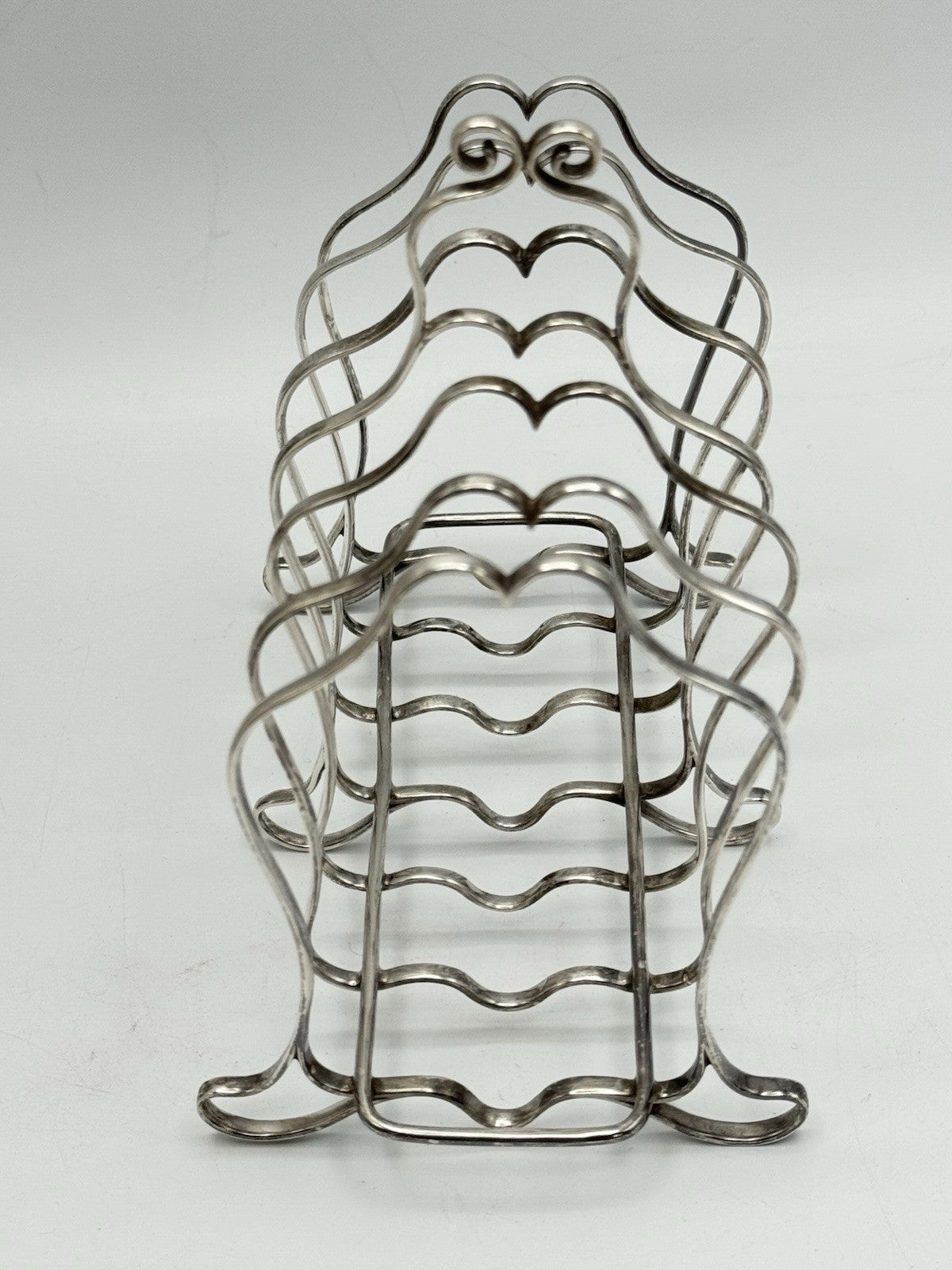 Antique Style Toast Rack 6 Slices GORHAM STERLING SILVER LION ANCHOR G HALLMARK