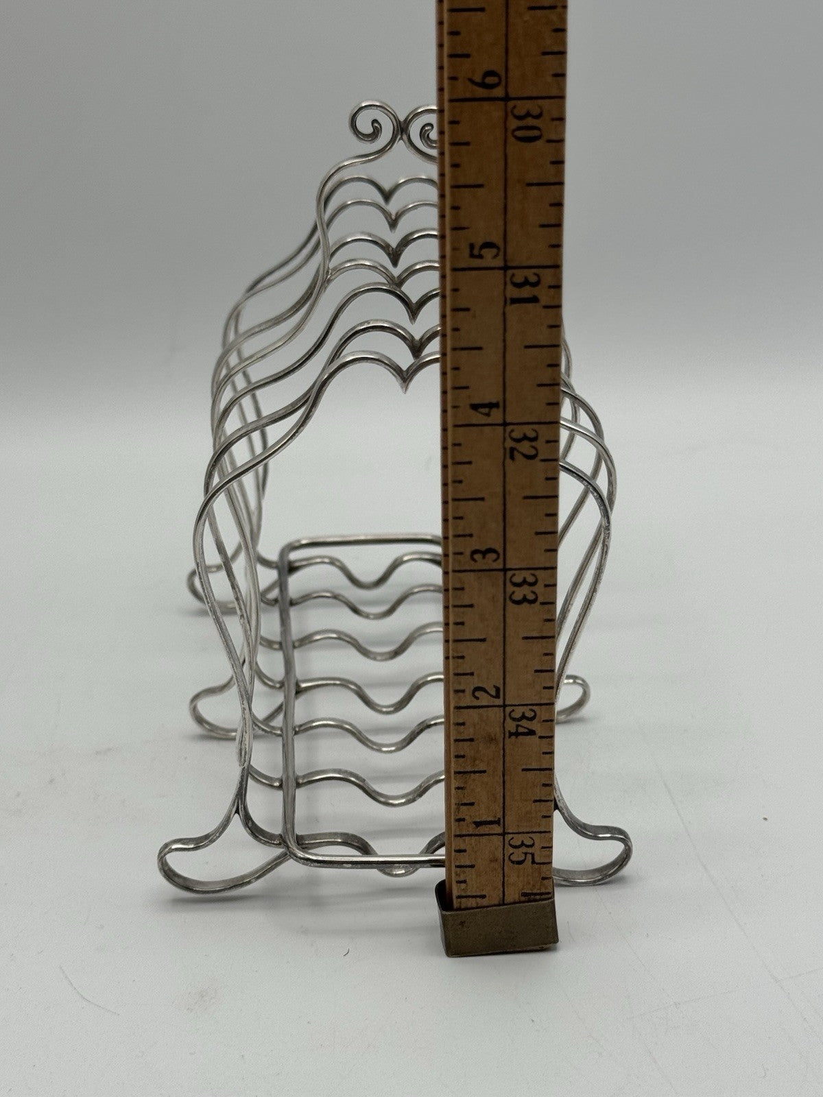 Antique Style Toast Rack 6 Slices GORHAM STERLING SILVER LION ANCHOR G HALLMARK