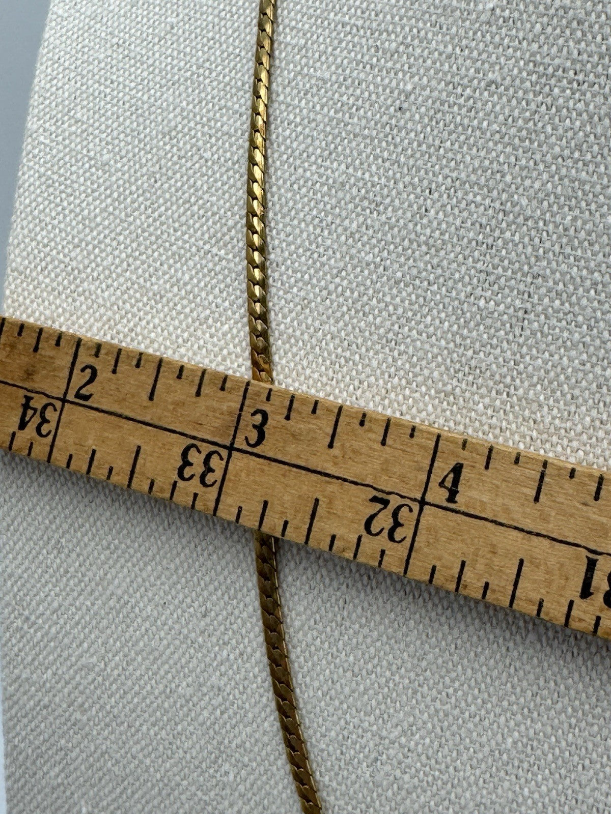 Vintage GOLD FILLED Flat Herringbone Necklace Circa 23”