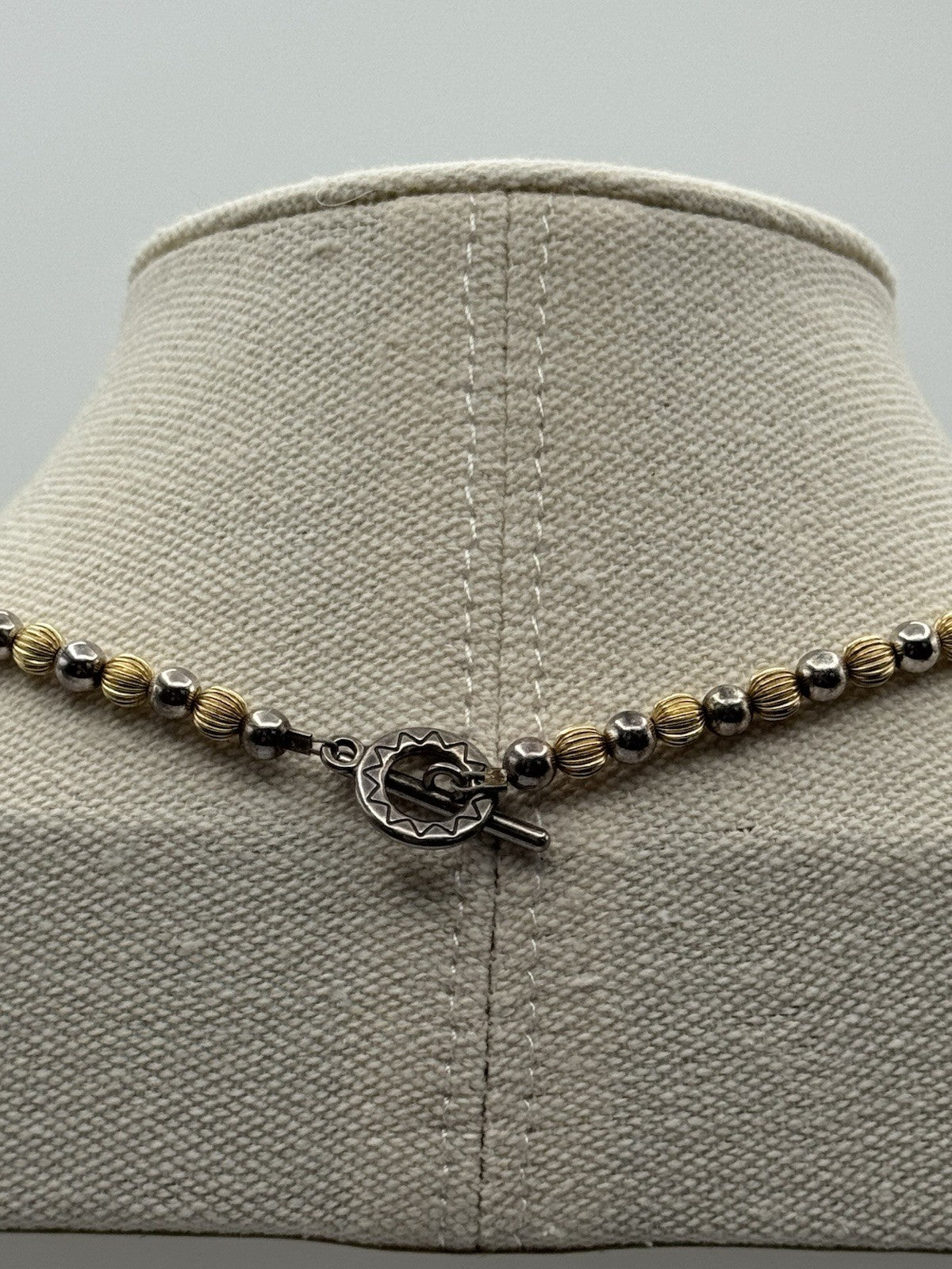 Vintage Beaded Single Strand Necklace Multi Media 20”